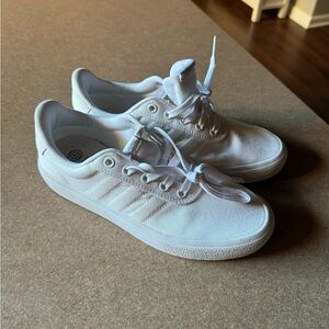 White Adidas VL Court Sneakers - 6.5